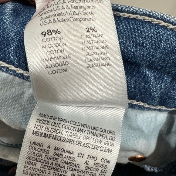 MOTHER Superior The Tomcat Distressed Crop Blue Jeans Playing with Scissors 25 - Picture 16 of 16